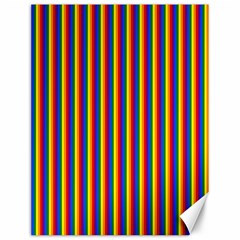 Vertical Gay Pride Rainbow Flag Pin Stripes Canvas 12  x 16  
