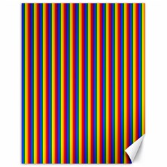 Vertical Gay Pride Rainbow Flag Pin Stripes Canvas 18  x 24  