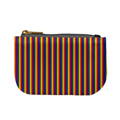 Vertical Gay Pride Rainbow Flag Pin Stripes Mini Coin Purses by PodArtist