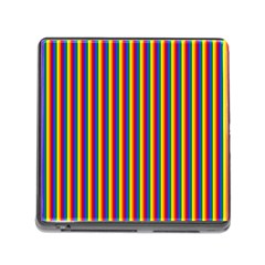 Vertical Gay Pride Rainbow Flag Pin Stripes Memory Card Reader (Square)