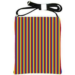 Vertical Gay Pride Rainbow Flag Pin Stripes Shoulder Sling Bags