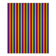 Vertical Gay Pride Rainbow Flag Pin Stripes Shower Curtain 60  x 72  (Medium) 