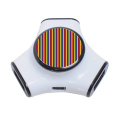 Vertical Gay Pride Rainbow Flag Pin Stripes 3-Port USB Hub