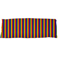 Vertical Gay Pride Rainbow Flag Pin Stripes Body Pillow Case Dakimakura (Two Sides)