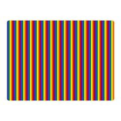 Vertical Gay Pride Rainbow Flag Pin Stripes Double Sided Flano Blanket (Mini) 