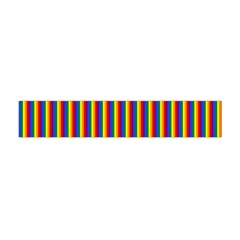 Vertical Gay Pride Rainbow Flag Pin Stripes Flano Scarf (mini) by PodArtist