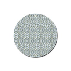 Vintage Ornate Pattern Rubber Round Coaster (4 Pack)  by dflcprints