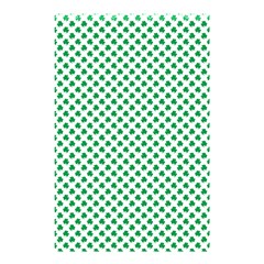 Green Shamrock Clover On White St  Patrick s Day Shower Curtain 48  X 72  (small)  by PodArtist