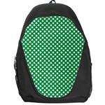  White Shamrocks On Green St. Patrick s Day Ireland Backpack Bag Front