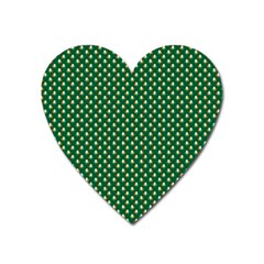 Irish Flag Green White Orange On Green St  Patrick s Day Ireland Heart Magnet by PodArtist