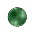 Irish Flag Green White Orange on Green St. Patrick s Day Ireland Hat Clip Ball Marker (10 pack) Front