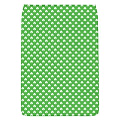 White Heart-shaped Clover On Green St  Patrick s Day Flap Covers (s)  by PodArtist