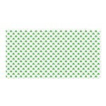 Green Heart-Shaped Clover on White St. Patrick s Day Satin Wrap Front