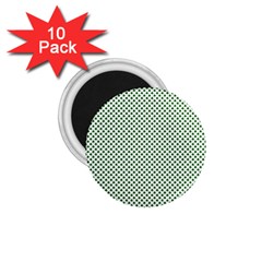 Shamrock 2-tone Green On White St Patrick’s Day Clover 1 75  Magnets (10 Pack)  by PodArtist
