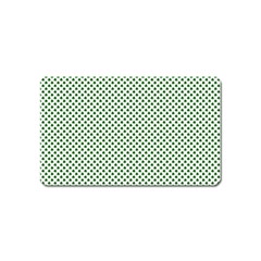 Shamrock 2-tone Green On White St Patrick’s Day Clover Magnet (name Card) by PodArtist