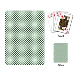 Shamrock 2-tone Green On White St Patrick’s Day Clover Playing Card by PodArtist