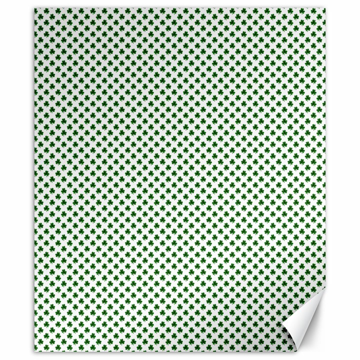 Shamrock 2-Tone Green on White St.Patrick’s Day Clover Canvas 20  x 24  