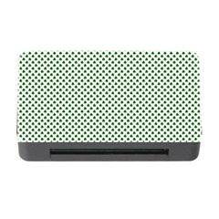 Shamrock 2-tone Green On White St Patrick’s Day Clover Memory Card Reader With Cf by PodArtist