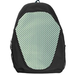 Shamrock 2-tone Green On White St Patrick’s Day Clover Backpack Bag