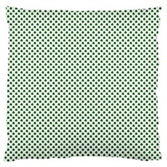 Shamrock 2-tone Green On White St Patrick’s Day Clover Large Flano Cushion Case (two Sides) by PodArtist