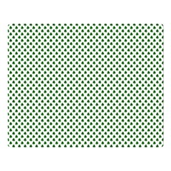 Shamrock 2-tone Green On White St Patrick’s Day Clover Double Sided Flano Blanket (large)  by PodArtist