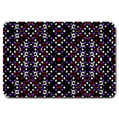 Futuristic Geometric Pattern Large Doormat  by dflcprints