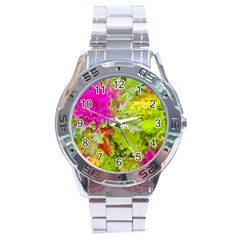 Colored Plants Photo Stainless Steel Analogue Watch by dflcprints
