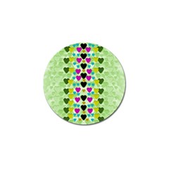 Summer Time In Lovely Hearts Golf Ball Marker