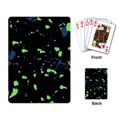 Dark Splatter Abstract Playing Card by dflcprints