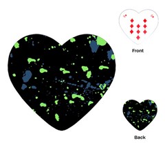 Dark Splatter Abstract Playing Cards (heart)  by dflcprints