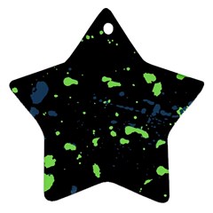 Dark Splatter Abstract Star Ornament (two Sides) by dflcprints