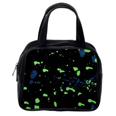 Dark Splatter Abstract Classic Handbags (one Side) by dflcprints