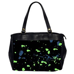 Dark Splatter Abstract Office Handbags (2 Sides)  by dflcprints