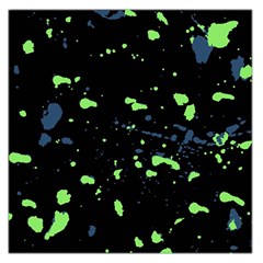 Dark Splatter Abstract Large Satin Scarf (square) by dflcprints