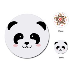 Panda  Playing Cards (round)  by Valentinaart