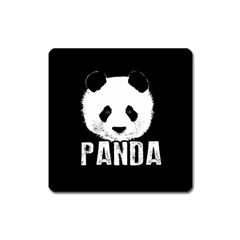 Panda  Square Magnet by Valentinaart