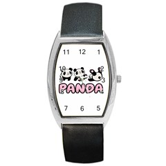 Panda  Barrel Style Metal Watch by Valentinaart