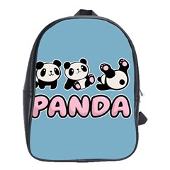 Panda  School Bag (xl) by Valentinaart