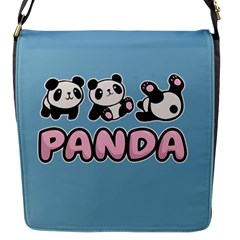 Panda  Flap Messenger Bag (s) by Valentinaart