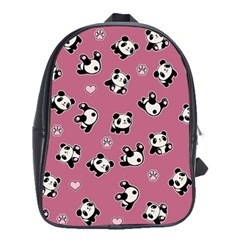 Panda Pattern School Bag (large) by Valentinaart