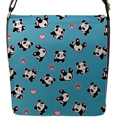 Panda Pattern Flap Messenger Bag (s) by Valentinaart