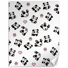 Panda Pattern Canvas 18  X 24   by Valentinaart