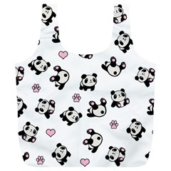 Panda Pattern Full Print Recycle Bags (l)  by Valentinaart