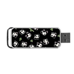 Panda Pattern Portable Usb Flash (one Side) by Valentinaart