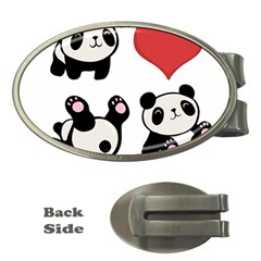 Panda Money Clips (oval)  by Valentinaart