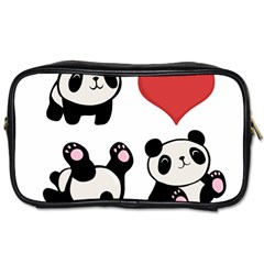 Panda Toiletries Bags by Valentinaart