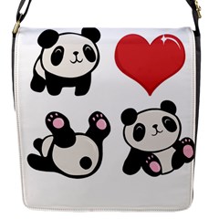 Panda Flap Messenger Bag (s) by Valentinaart