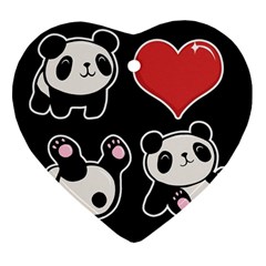 Panda Ornament (heart) by Valentinaart