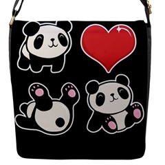 Panda Flap Messenger Bag (s) by Valentinaart