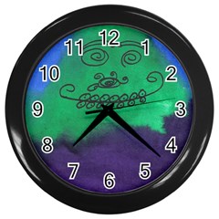 Smiling Mountain Wall Clocks (black) by snowwhitegirl